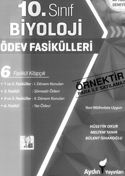 BİYOLOJİ ÖDEV FASİKÜLLERİ 6 FASİKÜL KİTAPÇIK SegaCopy Fotokopi Merkezi
