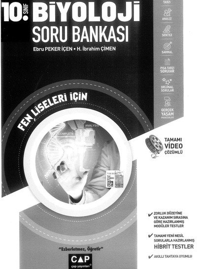 FEN LİSELERİ İÇİN BİYOLOJİ SORU BANKASI TAMAMI VİDEO ÇÖZÜMLÜ