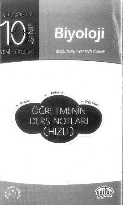 BİYOLOJİ ÖĞRETMENİN DERS NOTLARI (HIZLI) SegaCopy Fotokopi Merkezi