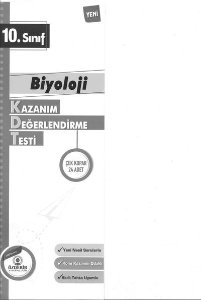 BİYOLOJİ KAZANIM DEĞERLENDİRME TESTİ ÇEK KOPAR 24 ADET
