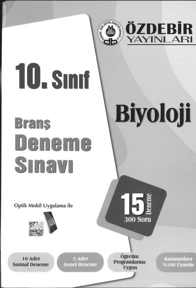 BRANŞ DENEME SINAVI BİYOLOJİ 15 DENEME 300 SORU