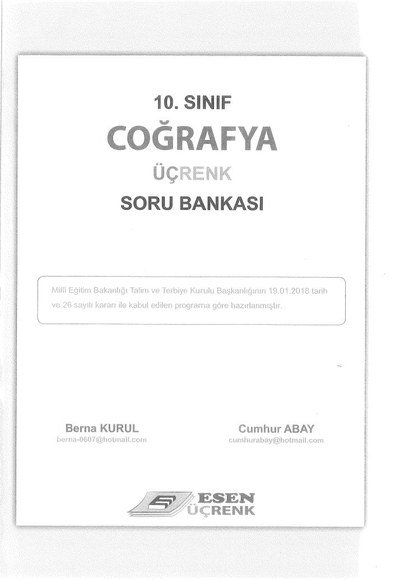 COĞRAFYA ÜÇRENK SORU BANKASI SegaCopy Fotokopi Merkezi