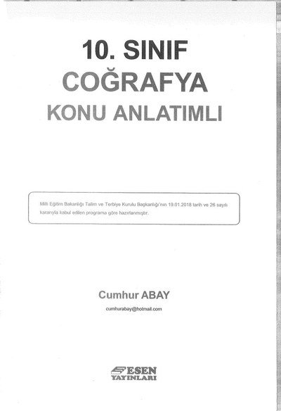COĞRAFYA KONU ANLATIMLI SegaCopy Fotokopi Merkezi
