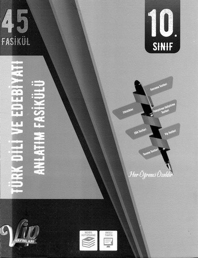 TÜRK DİLİ VE EDEBİYATI ANLATIM FASİKÜLÜ 45 FASİKÜL