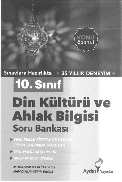 DİN KÜLTÜRÜ VE AHLAK BİLGİSİ SORU BANKASI SegaCopy Fotokopi Merkezi