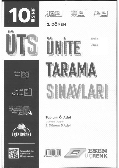 ÜNİTE TARAMA SINAVLARI 2. DÖNEM SegaCopy Fotokopi Merkezi