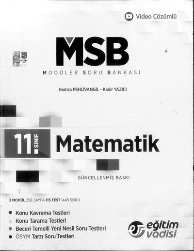MODÜLER SORU BANKASI MATEMATİK GÜNCELLENMİŞ BASKI