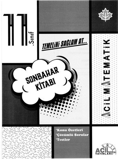 SONBAHAR KİTABI TEMELİNİ SAĞLAM AT ACİL MATEMATİK SegaCopy Fotokopi Merkezi