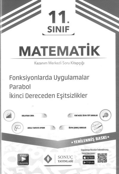 MATEMATİK SORU KİTAPÇIĞI FONKSİYONLARDA UYGULAMALAR PARABOL 2. DERECEDEN EŞİTSİZLİKLER SegaCopy Fotokopi Merkezi