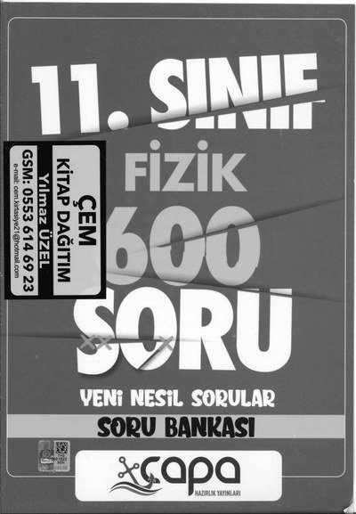 FİZİK 600 SORU YENİ NESİL SORULAR SORU BANKASI SegaCopy Fotokopi Merkezi