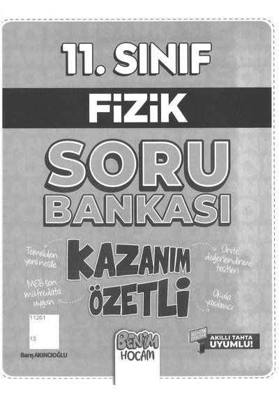 FİZİK SORU BANKASI KAZANIM ÖZETLİ BENİM HOCAM SegaCopy Fotokopi Merkezi