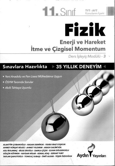 FİZİK ENERJİ VE HAREKET İTME VE ÇİZGİSEL MOMENTUM SegaCopy Fotokopi Merkezi