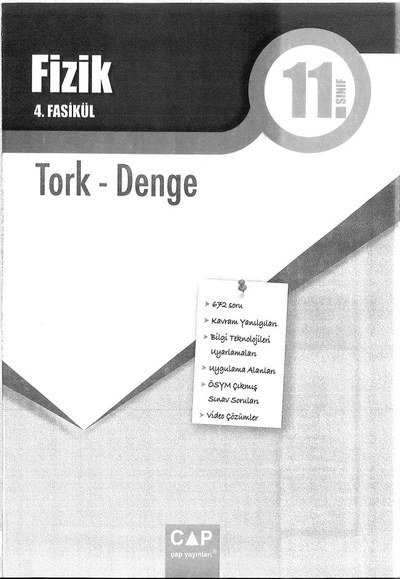 FİZİK 4. FASİKÜL TORK DENGE SegaCopy Fotokopi Merkezi