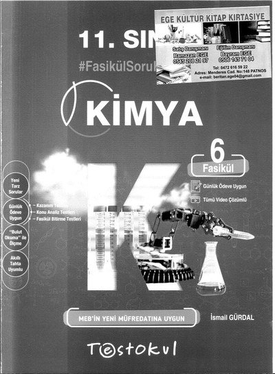 KİMYA FASİKÜL SORU KİTABI SegaCopy Fotokopi Merkezi