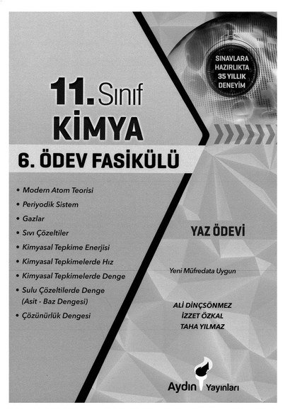 KİMYA 6. ÖDEV FASİKÜLÜ SegaCopy Fotokopi Merkezi