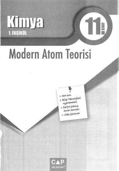 KİMYA 1. FASİKÜL MODERN ATOM TEORİSİ SegaCopy Fotokopi Merkezi