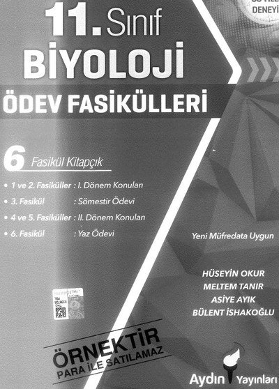 BİYOLOJİ ÖDEV FASİKÜLLERİ 6 FASİKÜL KİTAPÇIK SegaCopy Fotokopi Merkezi