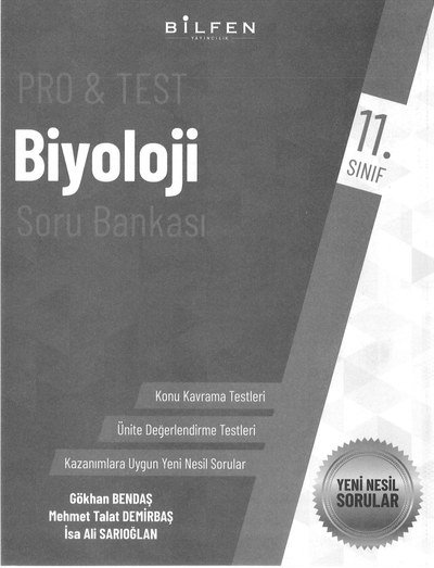 PRO & TEST BİYOLOJİ SORU BANKASI