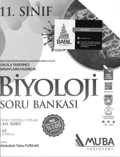 BİYOLOJİ SORU BANKASI OKULA YARDIMCI SegaCopy Fotokopi Merkezi
