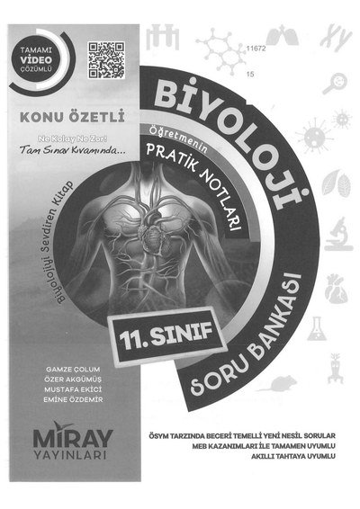 BİYOLOJİ ÖĞRETMENİN PRATİK NOTLARI SORU BANKASI KONU ÖZETLİ SegaCopy Fotokopi Merkezi