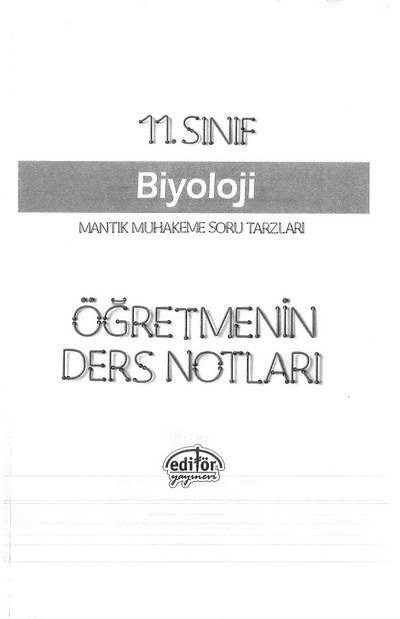 BİYOLOJİ ÖĞRETMENİN DERS NOTLARI SegaCopy Fotokopi Merkezi