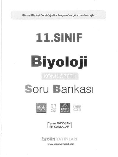 BİYOLOJİ KONU ÖZETLİ SORU BANKASI SegaCopy Fotokopi Merkezi