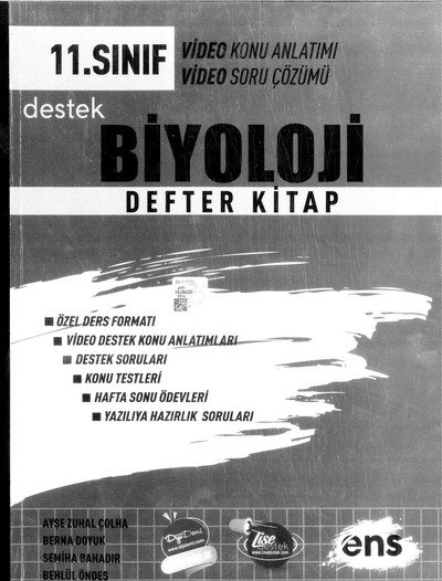 BİYOLOJİ DEFTER KİTAP SegaCopy Fotokopi Merkezi