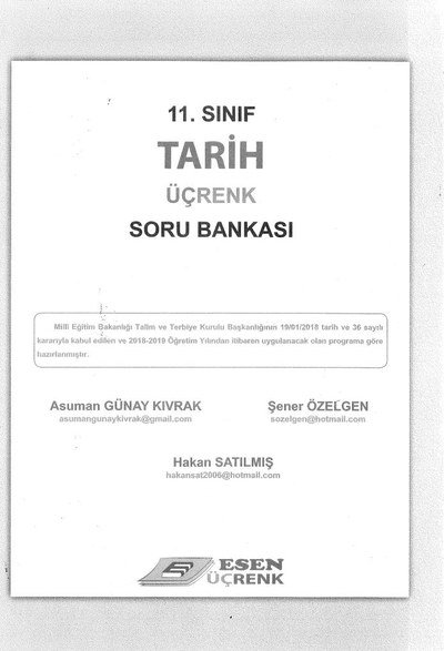 TARİH ÜÇRENK SORU BANKASI SegaCopy Fotokopi Merkezi