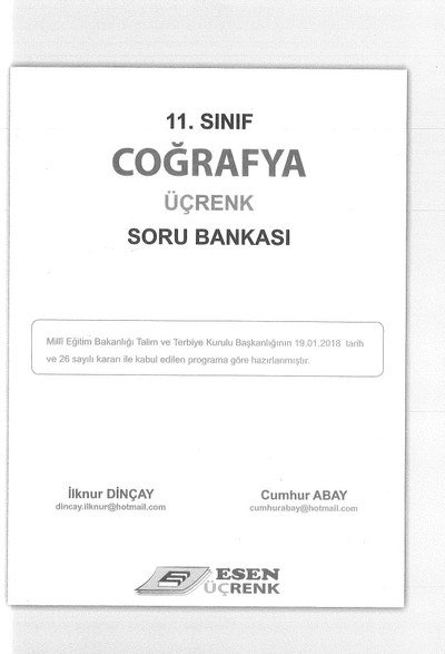 COĞRAFYA ÜÇRENK SORU BANKASI SegaCopy Fotokopi Merkezi