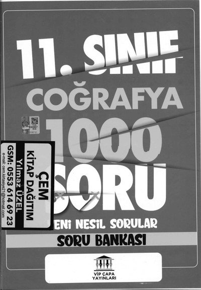 COĞRAFYA 1000 SORU YENİ NESİL SORULAR SORU BANKASI SegaCopy Fotokopi Merkezi