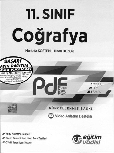 COĞRAFYA PLANLI DERS FÖYÜ SegaCopy Fotokopi Merkezi