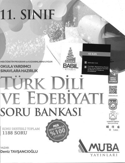 TÜRK DİLİ VE EDEBİYATI SORU BANKASI SegaCopy Fotokopi Merkezi