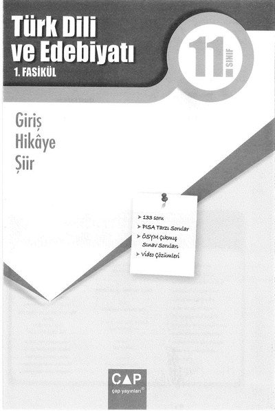 TÜRK DİLİ VE EDEBİYATI 1. FASİKÜL GİRİŞ HİKAYE ŞİİR SegaCopy Fotokopi Merkezi