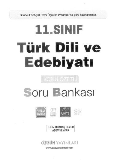 TÜRK DİLİ VE EDEBİYATI KONU ÖZETLİ SORU BANKASI