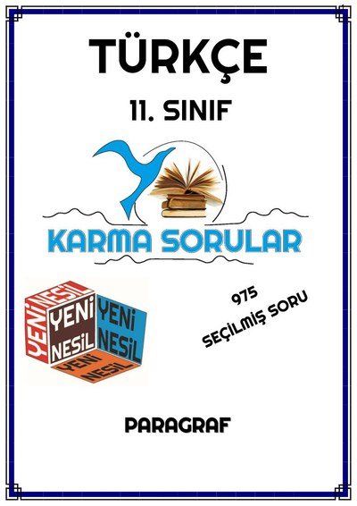 TÜRKÇE 975 SEÇİLMİŞ SORU PARAGRAF SegaCopy Fotokopi Merkezi
