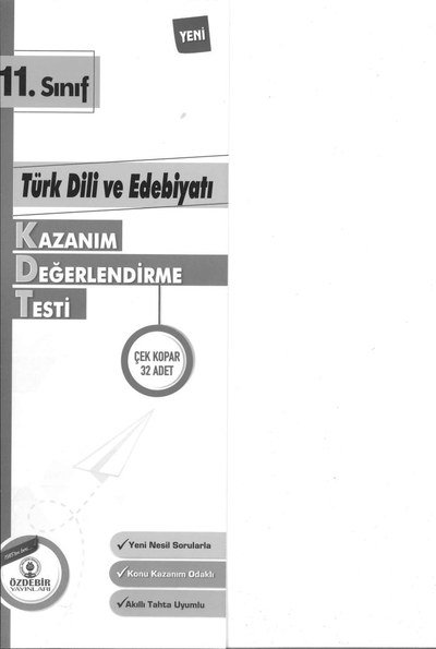 TÜRK DİLİ VE EDEBİYATI KAZANIM DEĞERLENDİRME TESTİ 32 ADET SegaCopy Fotokopi Merkezi