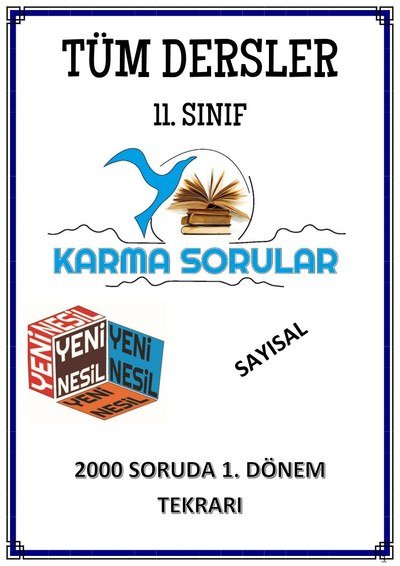 TÜM DERSLER 2000 SORUDA 1. DÖNEM TEKRARI SAYISAL