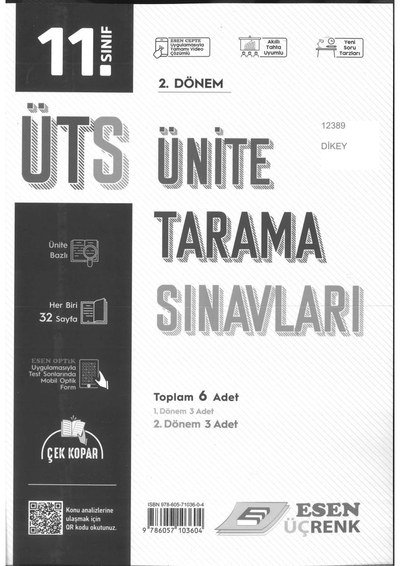 ÜNİTE TARAMA SINAVLARI 2. DÖNEM SegaCopy Fotokopi Merkezi