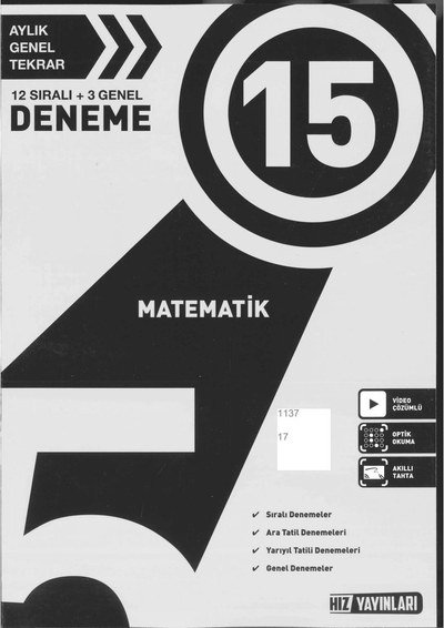 15 MATEMATİK SegaCopy Fotokopi Merkezi