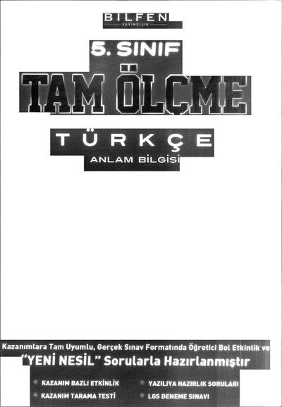 TAM ÖLÇME TÜRKÇE ANLAM BİLGİSİ SegaCopy Fotokopi Merkezi