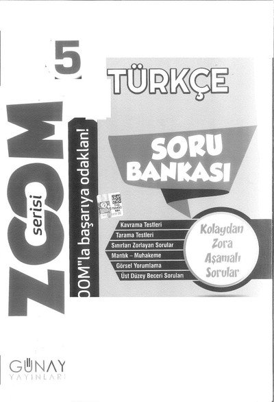 ZOOM SERİSİ TÜRKÇE SORU BANKASI SegaCopy Fotokopi Merkezi
