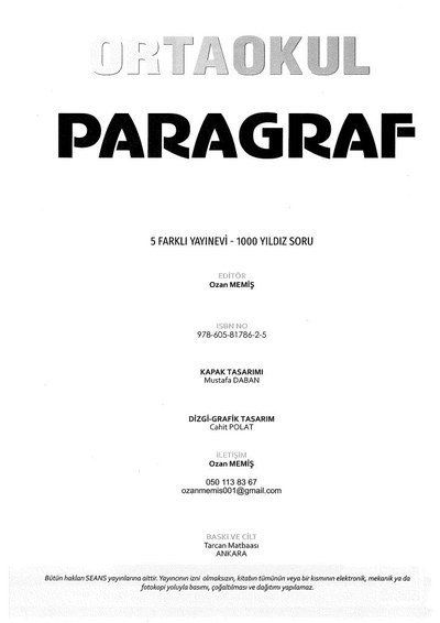 ORTAOKUL PARAGRAF SegaCopy Fotokopi Merkezi