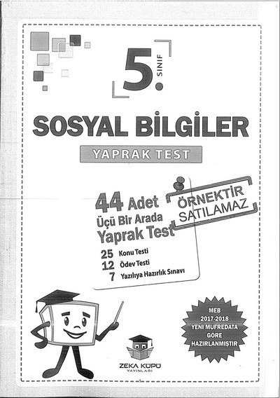 SOSYAL BİLGİLER YAPRAK TEST SegaCopy Fotokopi Merkezi