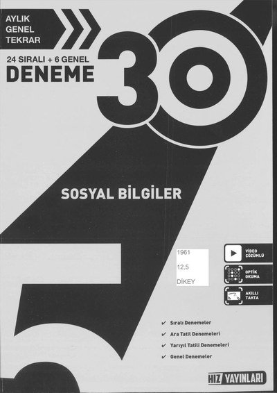 SOSYAL BİLGİLER 30 DENEME SegaCopy Fotokopi Merkezi
