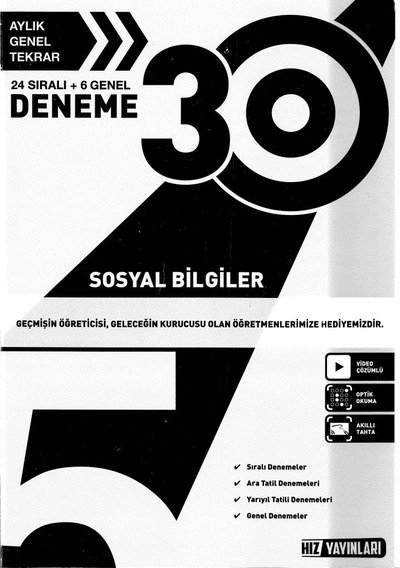 SOSYAL BİLGİLER 30 DENEME SegaCopy Fotokopi Merkezi