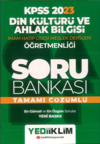 DİN KÜLTÜRÜ VE AHLAK BİLGİSİ ÖĞRETMENLİĞİ (İMAM HATİP LİSESİ MESLEK DERSLERİ) TAMAMI ÇÖZÜMLÜ SORU BANKASI SegaCopy Fotokopi Merkezi