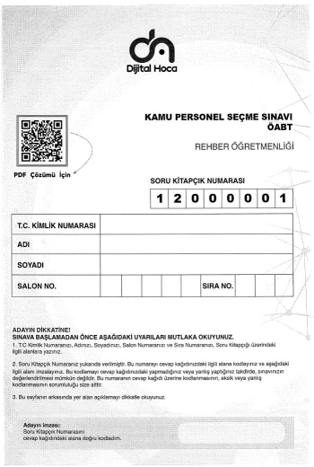 REHBER ÖĞRETMENLİĞİ 6*75 DENEME ÇÖZÜMLÜ SegaCopy Fotokopi Merkezi