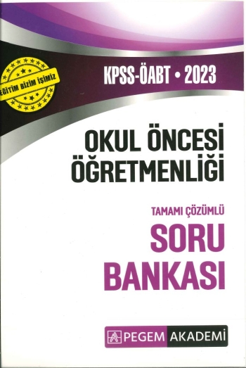 OKUL ÖNCESİ ÖĞRETMENLİĞİ TAMAMI ÇÖZÜMLÜ SORU BANKASI SegaCopy Fotokopi Merkezi