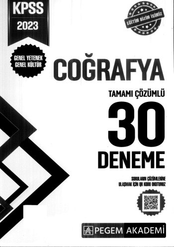 COĞRAFYA 30 DENEME TAMAMI ÇÖZÜMLÜ SegaCopy Fotokopi Merkezi