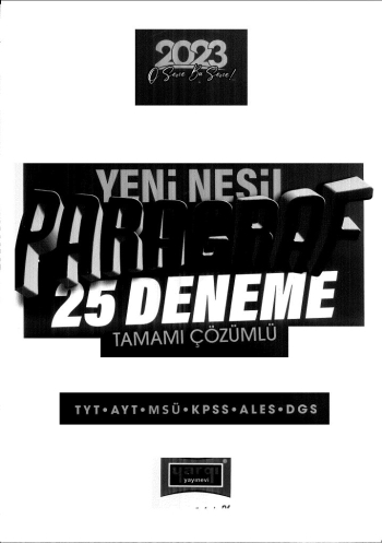 YENİ NESİL PARAGRAF 25 DENEME ÇÖZÜÖMLÜ SegaCopy Fotokopi Merkezi